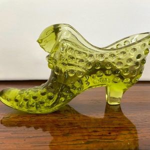 Vintage shoe green color.